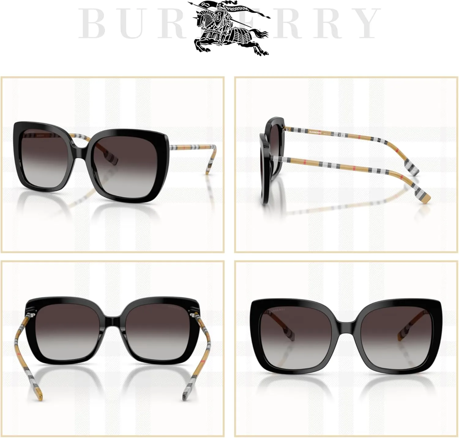 BURBERRY BE4323 Square Sunglasses for Women   BUNDLE with Designer iWear Eyewear Kit