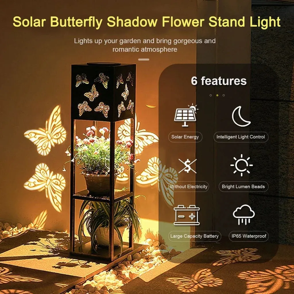Butterfly Solar Light Flower Plant Stand