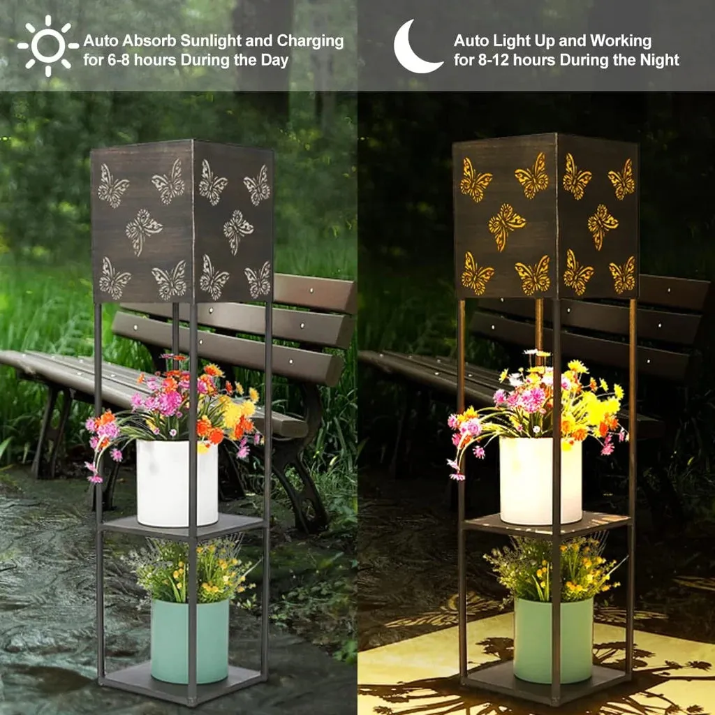 Butterfly Solar Light Flower Plant Stand