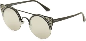 Bvlgari BV6088 Women's Sunglasses Black/Light Grey Mirror Silver 54