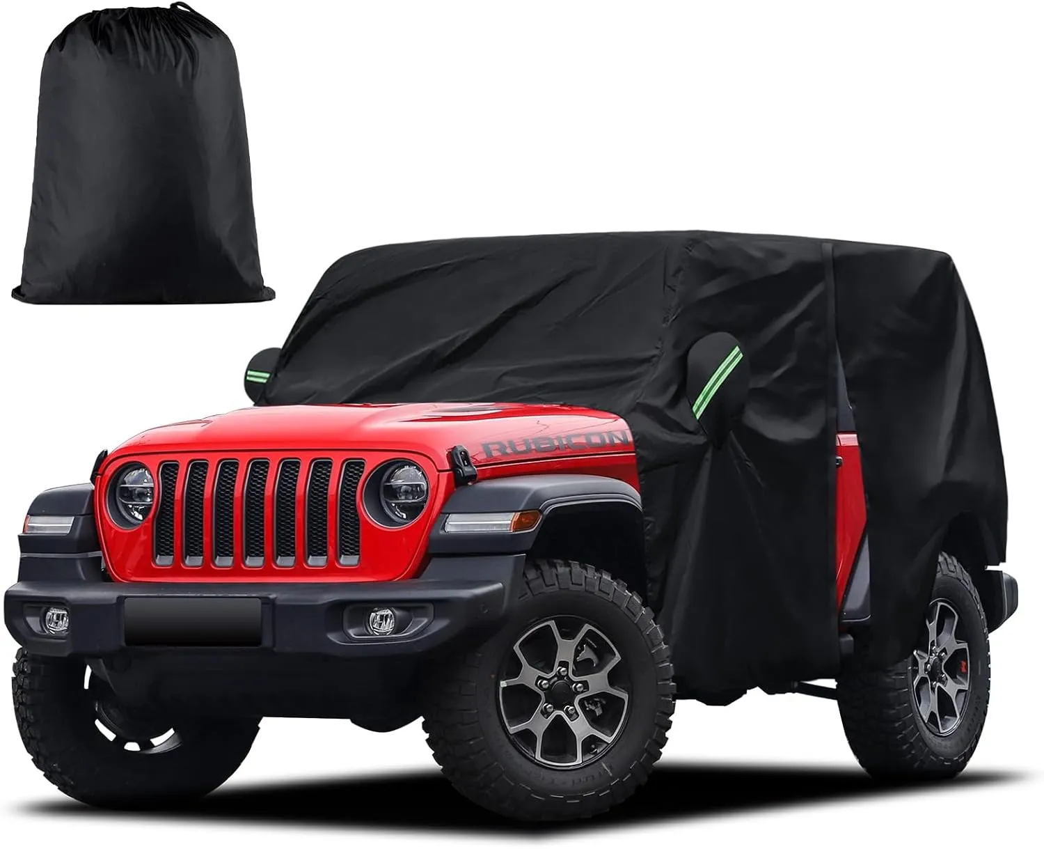 Cab Cover for Jeep Wrangler 2 Door 1987-2025 & Top Off, Migaven Waterproof Jeep Wrangler Rain Covers 2 Door with Driver Door Zipper All Weather Snow Rain UV Protection