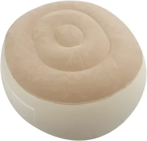 Cabilock Portable Camping Stool Inflatable Flocked Footrest Lazy Seat Foot Stool for Travel