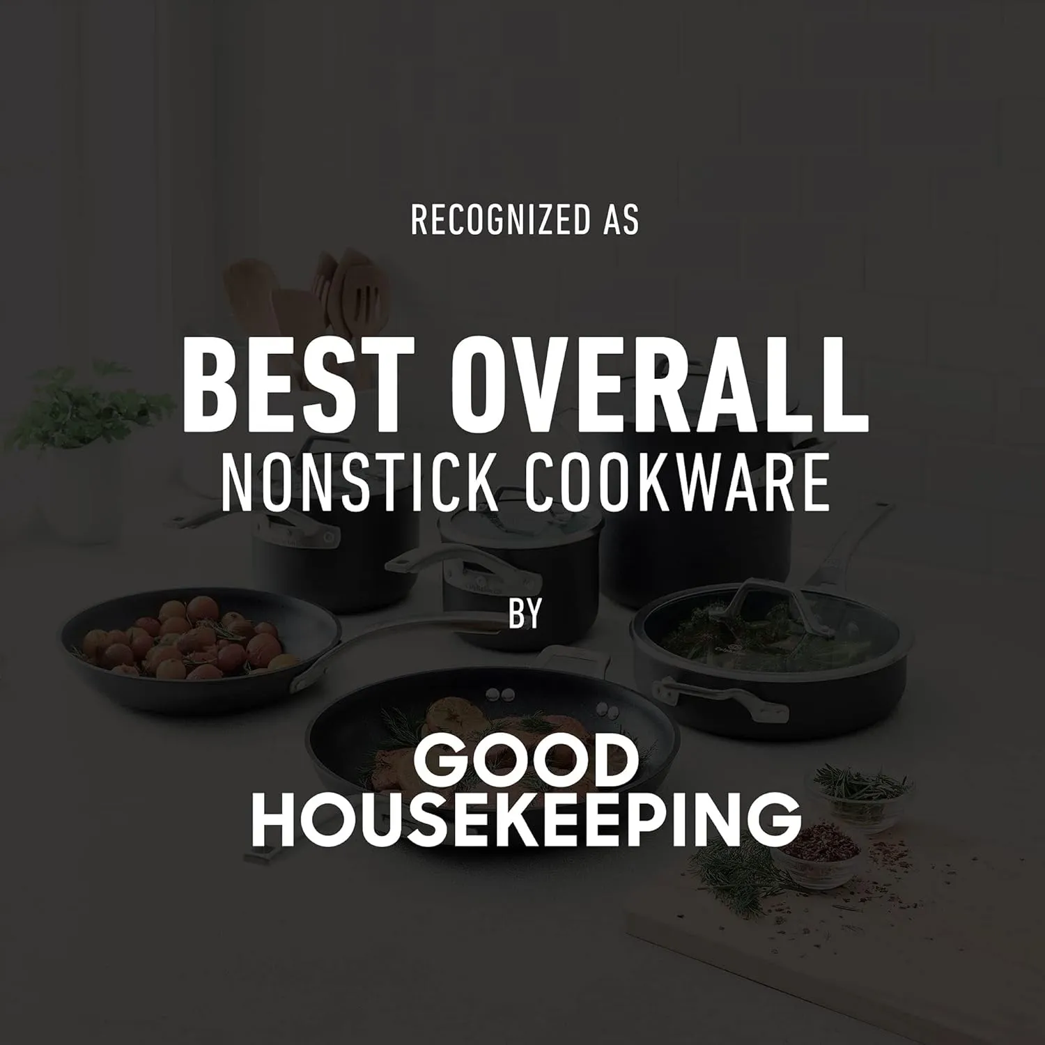 Calphalon 10-Piece Nonstick Kitchen Cookware Set Stay-Cool Stainless Steel Handles Dishwasher and Metal Utensil Safe Oven-safe up to 500 degrees F PFOA-Free Built to Last Black
