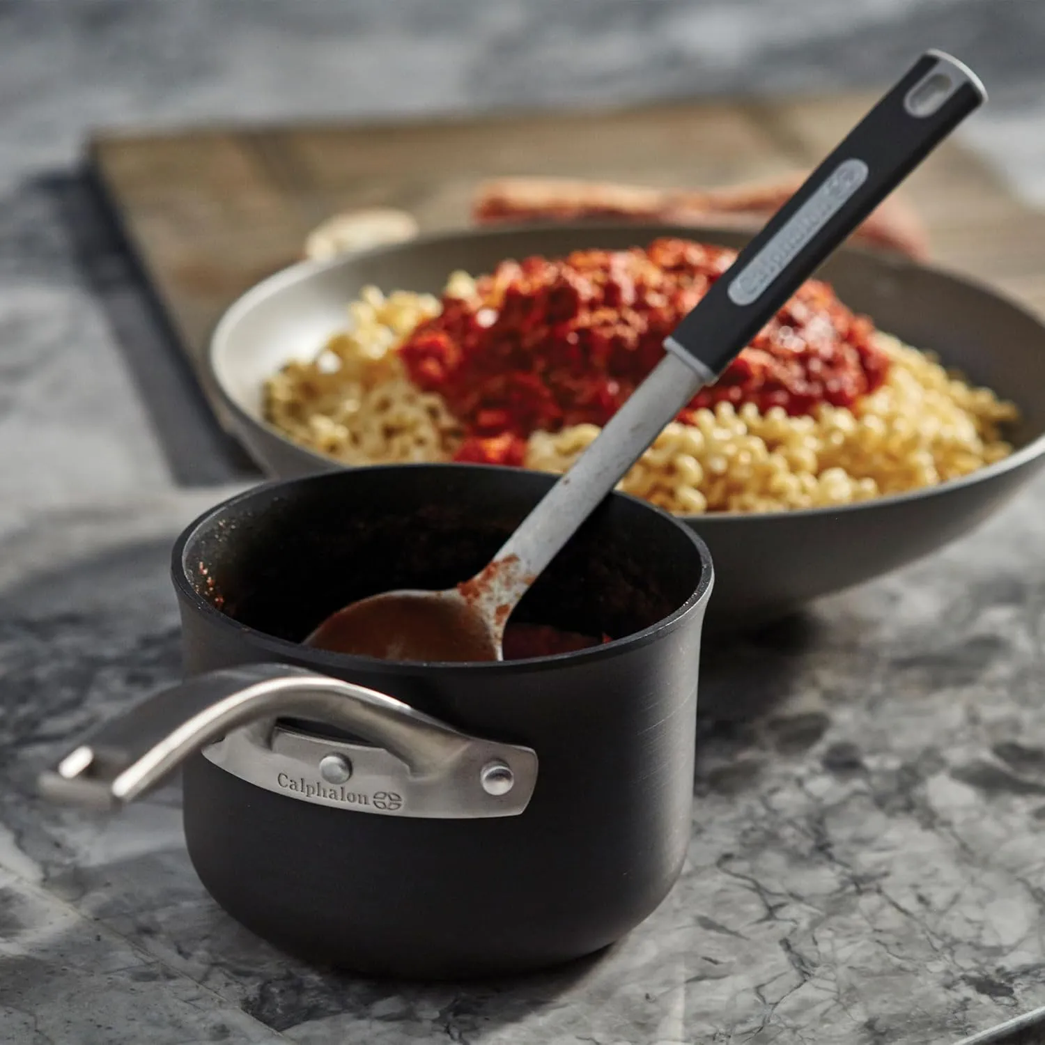 Calphalon Signature Hard-Anodized Nonstick 2-Quart Sauce Pan with Cover, 2 QT