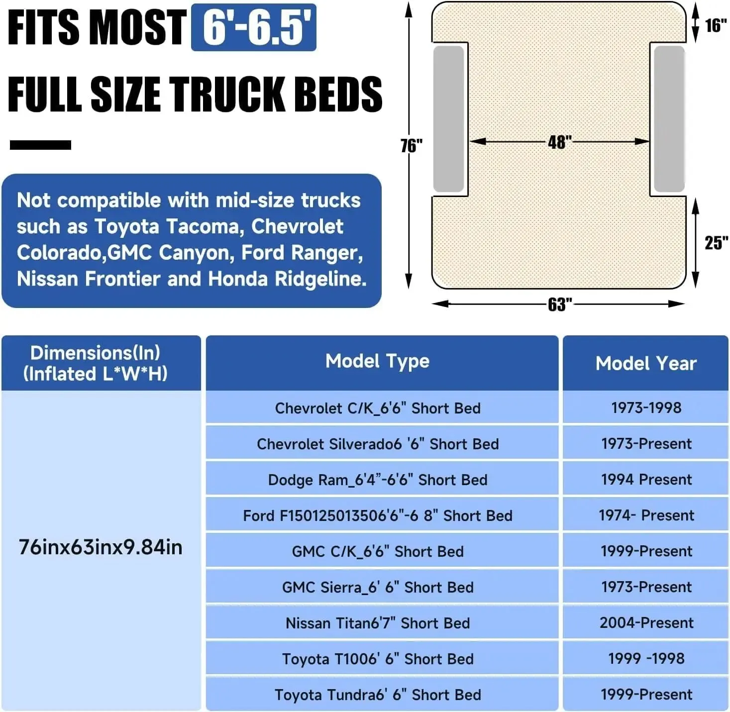 Camping Air Mattress For Truck Bed