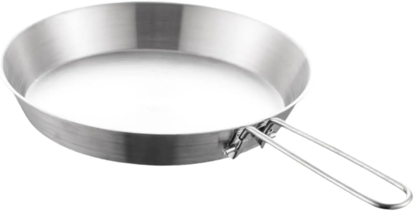 Camping Fry Pan Cookware Folding Handle Easy to Clean Heat Resistant Easy to Carry Portable Non Stick Skillet Pancake Maker, 16cm