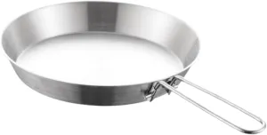 Camping Fry Pan Cookware Folding Handle Easy to Clean Heat Resistant Easy to Carry Portable Non Stick Skillet Pancake Maker, 16cm