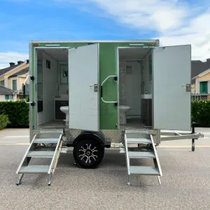 Camping Restroom Trailer with Shelves Portable Bathroom Toilet for Camping Portable Toilet for Adults Camping Trailer Deposit
