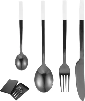 Camping Utensils Set Serving Sets Stainless Steel Cutlery for Outdoor Use