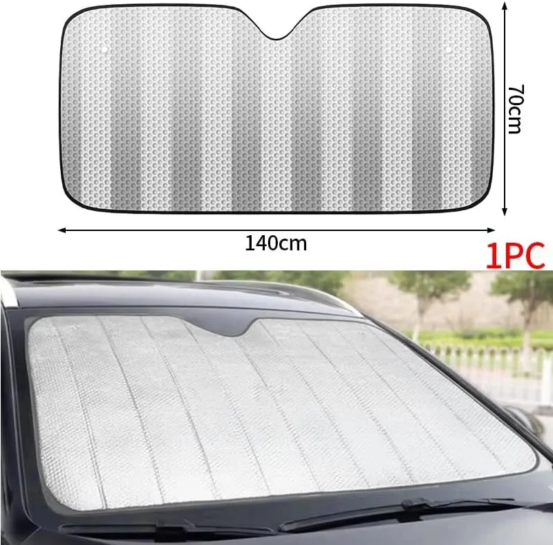 Car Accordion Folding Style Shade for Mazda Biante 2008-2018, Car Windshield Sun Shade, Window Sun Blocker, Blocks UV Rays Sun Visor Protector, Interior Accessories,L