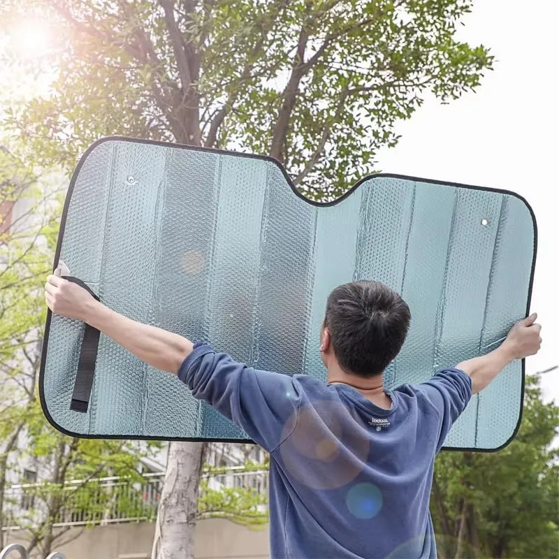 Car Accordion Folding Style Shade for Mazda Biante 2008-2018, Car Windshield Sun Shade, Window Sun Blocker, Blocks UV Rays Sun Visor Protector, Interior Accessories,L