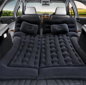 Car Air Bed Mattress for Genesis GV80 2021-2024, Portable Thickened Camping Cushion Inflatable Mat, Back Seat Trunk Sleeping Pad, for Outdoor Travel Home Camping,A Black