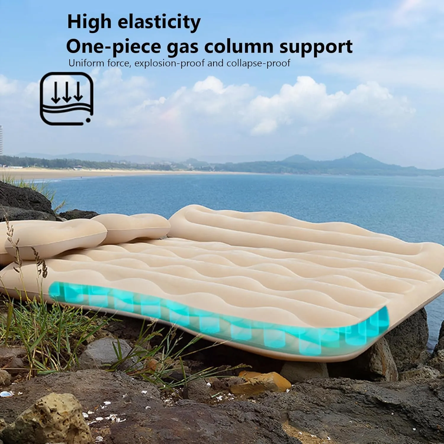 Car Air Mattress for Cadillac Lyriq 2022 2023 Thickened Durable Car Camping Air Mattress Bed with Air Pump Inflatable Sleeping Mat,D