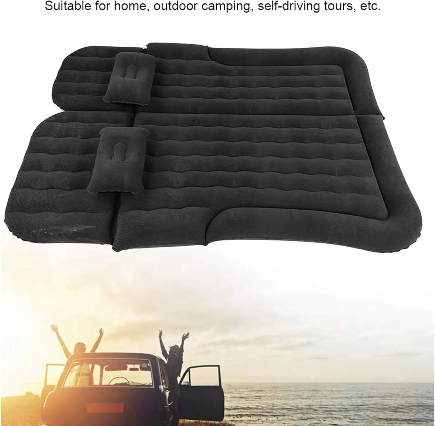 Car Air Mattress for Dodge Durango 2004-2018 2019 2020 2021 2022 2023 2024, Car Mattress Inflatable Bed Portable Foldable with Pillow Camping Travel Car Accessories,Black