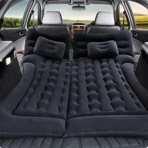 Car Air Mattress for Honda Element 2003-2011, Trunk Rear Seat Inflatable Thickened Flocking Travel Camping Bed, Air Pump 2 Pillows,Black