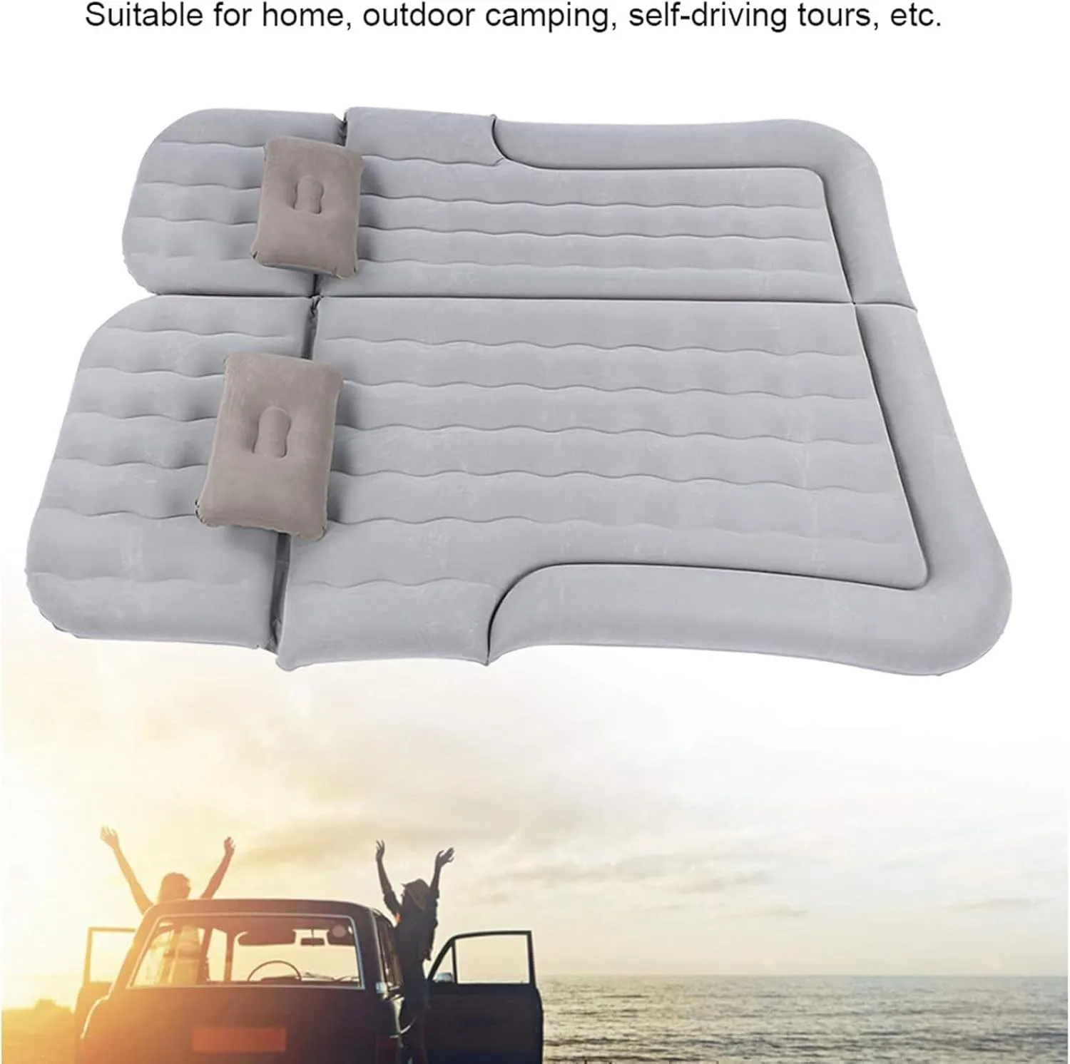Car Air Mattress for Suzuki XL7 I 1998-2002 2003 2004 2005 2006, Car Mattress Inflatable Bed Portable Foldable with Pillow Camping Travel Car Accessories,Grey