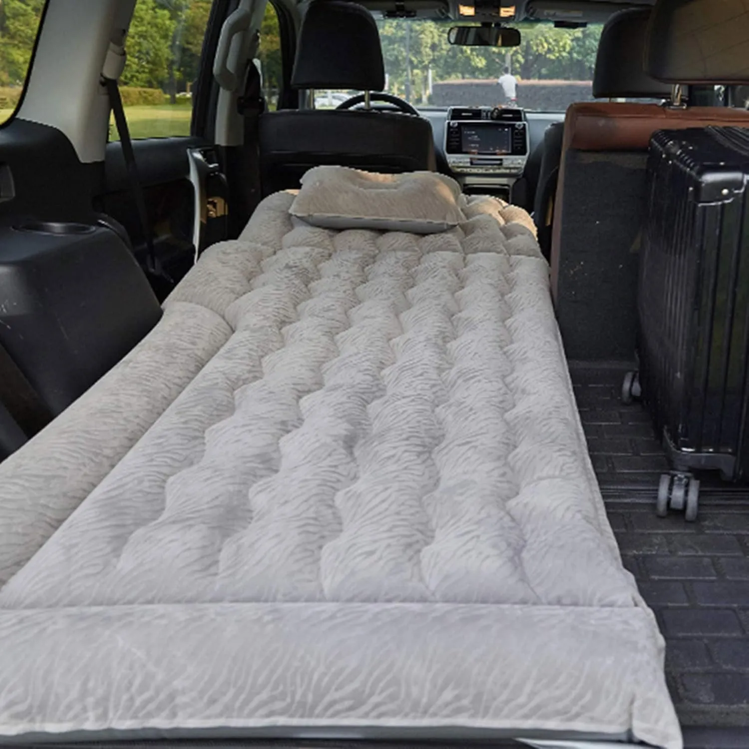 Car Air Mattress for Suzuki XL7 I 1998-2002 2003 2004 2005 2006, Car Mattress Inflatable Bed Portable Foldable with Pillow Camping Travel Car Accessories,Grey