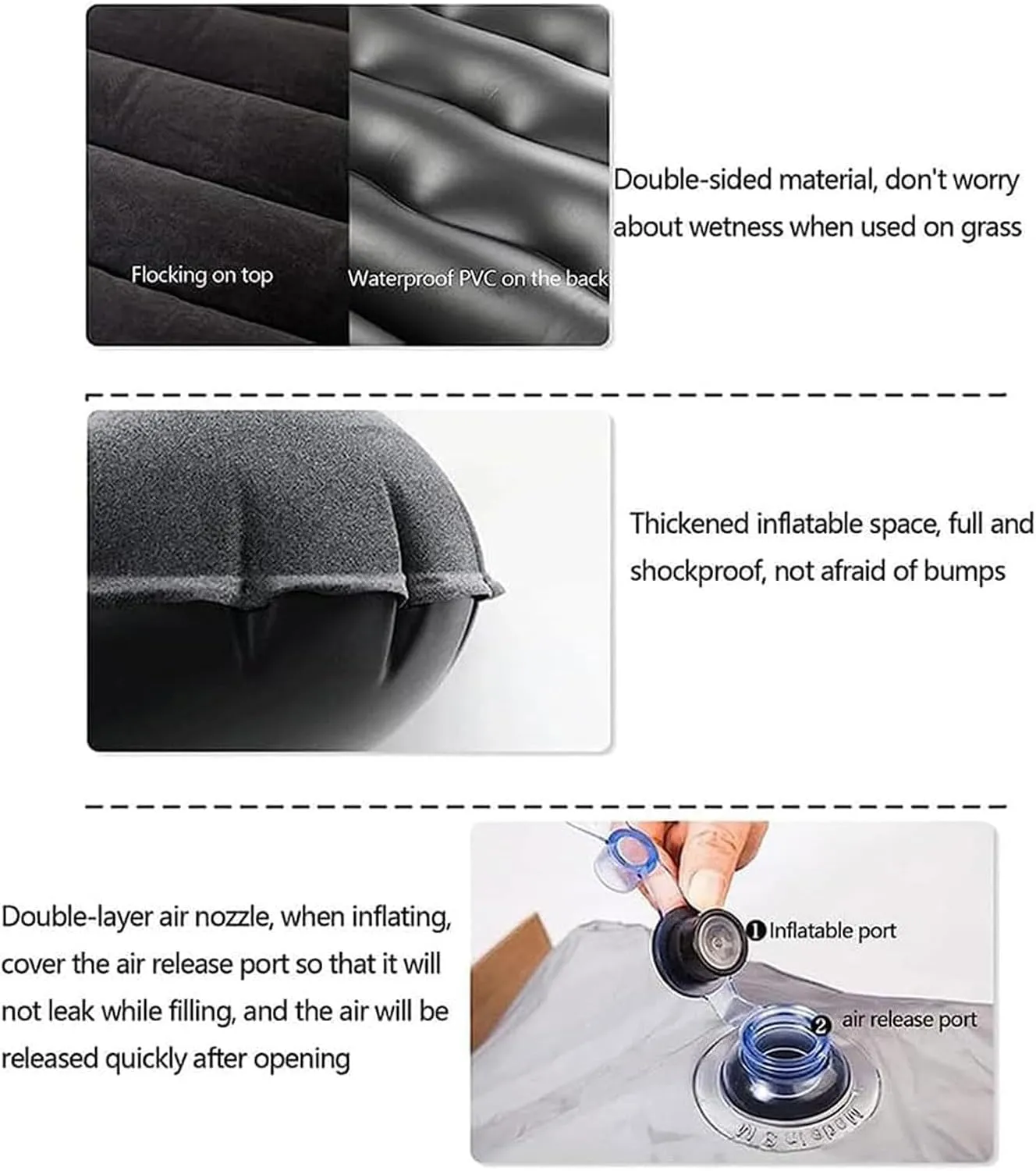 Car Air Mattress for Suzuki XL7 I 1998-2002 2003 2004 2005 2006, Car Mattress Inflatable Bed Portable Foldable with Pillow Camping Travel Car Accessories,Grey