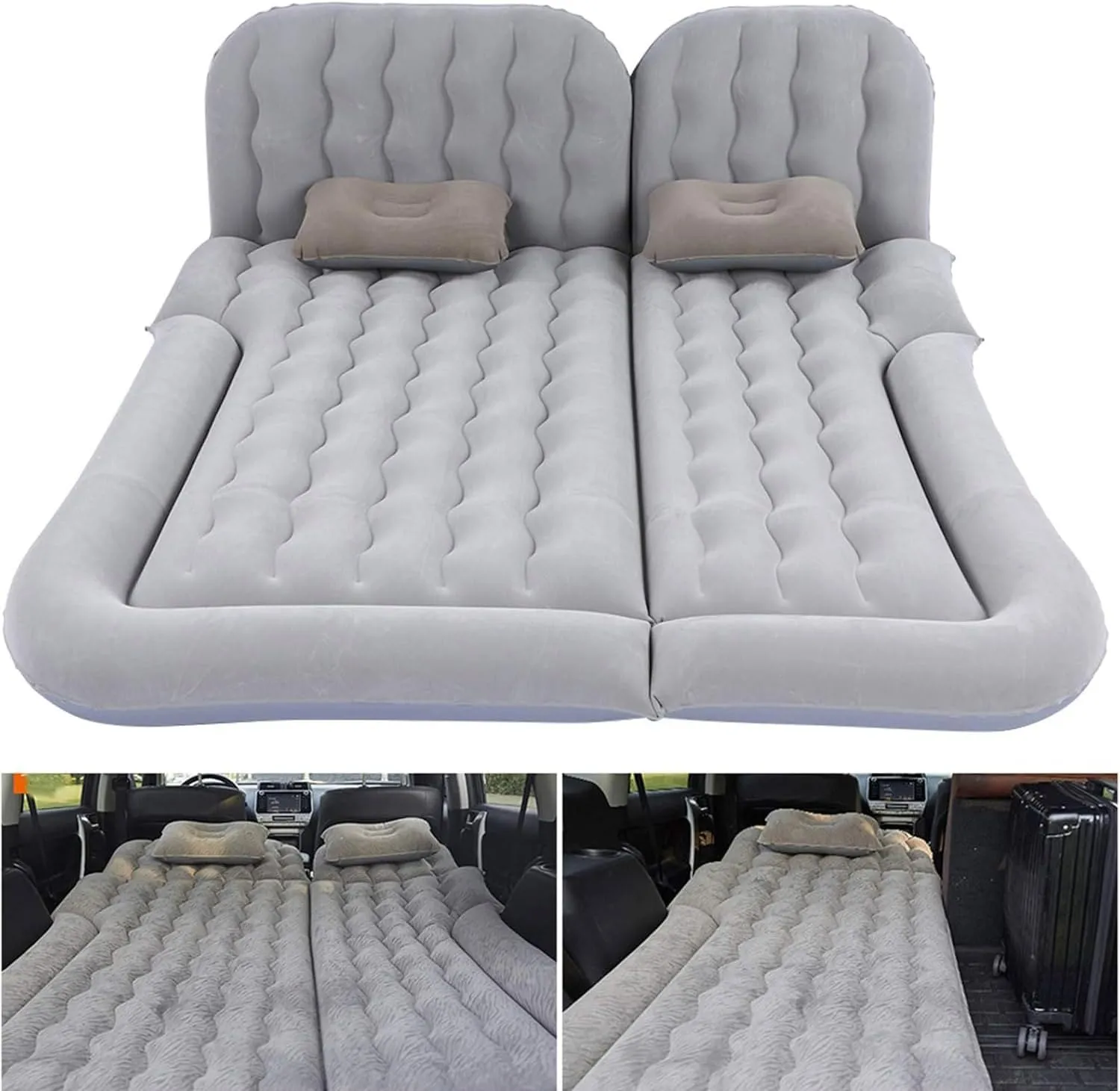 Car Air Mattress for Suzuki XL7 I 1998-2002 2003 2004 2005 2006, Car Mattress Inflatable Bed Portable Foldable with Pillow Camping Travel Car Accessories,Grey