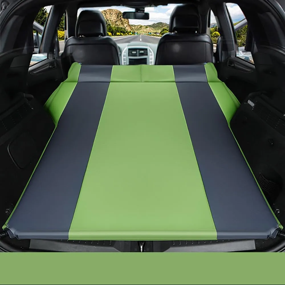 Car Automatic Inflatable Bed for BMW X1 E84 2009 2010 2012 2013 2014 2015, Portable Movable Thickened Trunk Sleeping Bed Outdoor Camping Hiking Air Mattress,Green