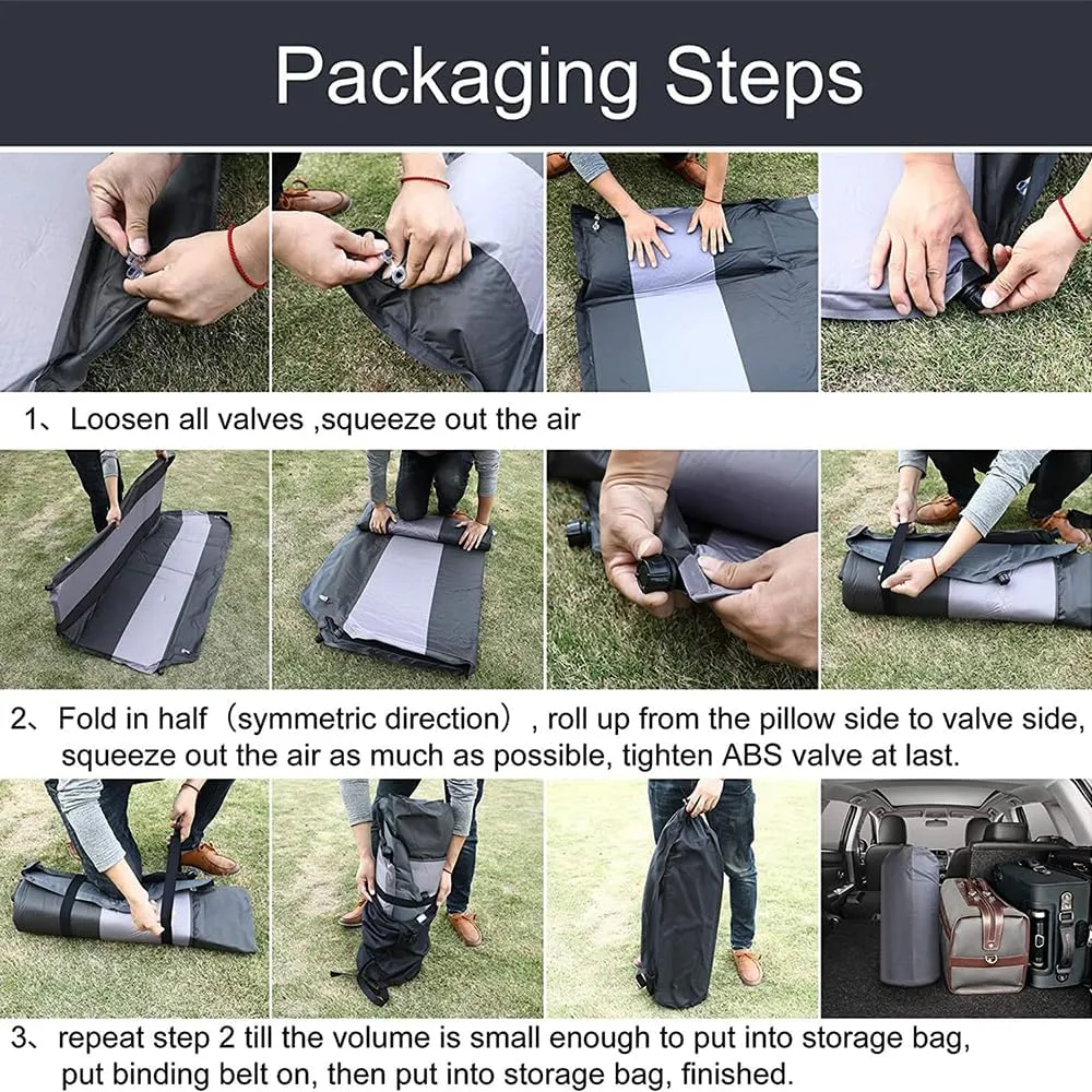 Car Automatic Inflatable Bed for Land Rover Range Rover Sport 2022 2023 2024, Portable Movable Thickened Trunk Sleeping Bed Outdoor Camping Hiking Air Mattress,Grey