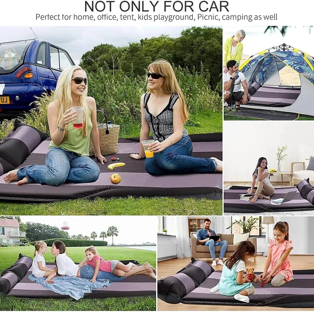 Car Automatic Inflatable Bed for Subaru Forester 2016 2017 2018 2019 2020 2021 2022 2023 2024, Portable Movable Thickened Trunk Sleeping Bed Outdoor Camping Hiking Air Mattress,Orange