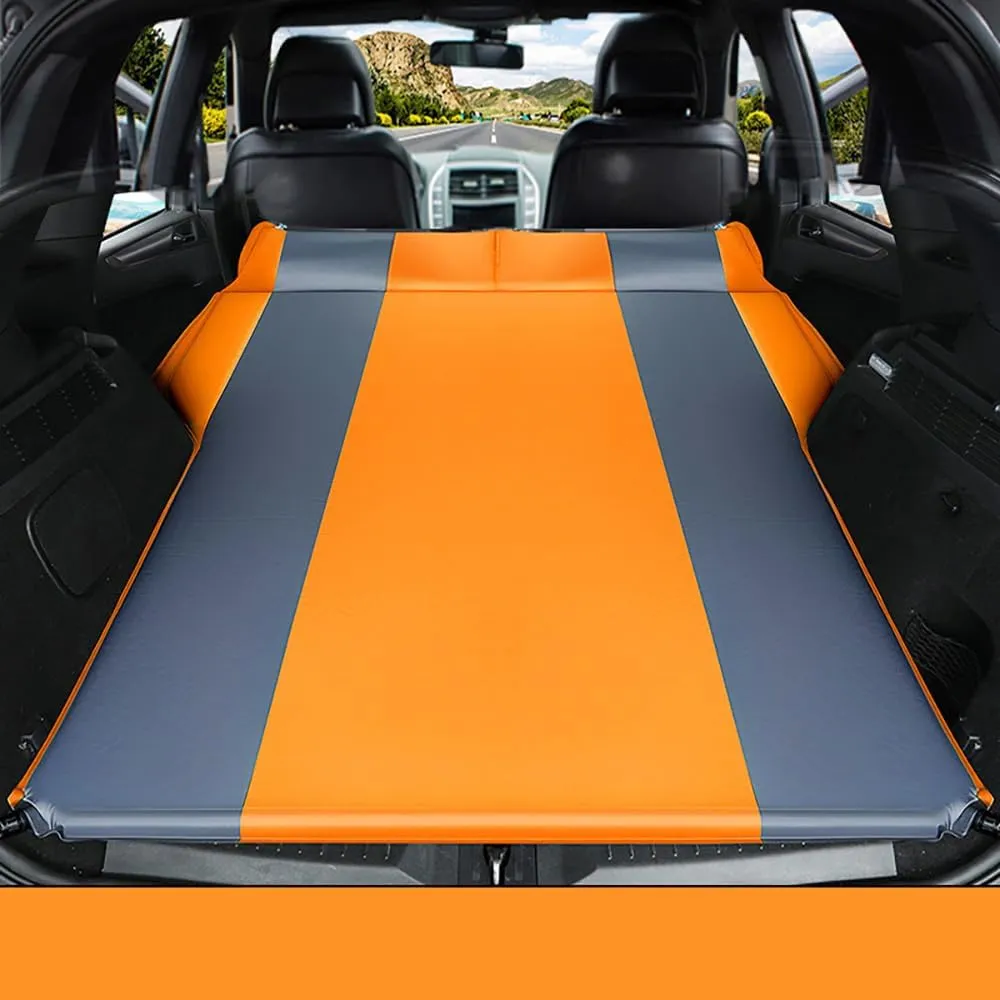 Car Automatic Inflatable Bed for Subaru Forester 2016 2017 2018 2019 2020 2021 2022 2023 2024, Portable Movable Thickened Trunk Sleeping Bed Outdoor Camping Hiking Air Mattress,Orange