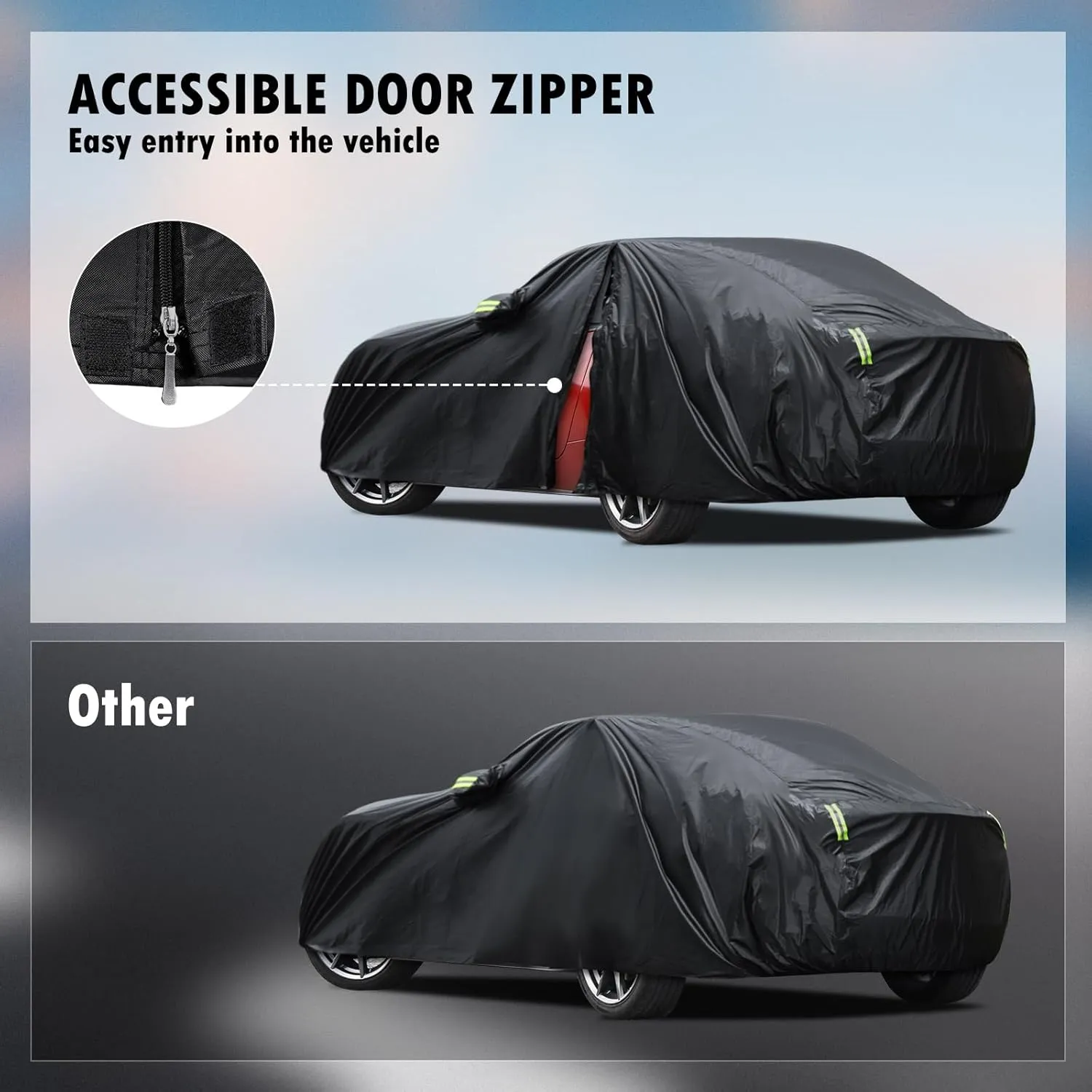 Car Cover Custom Fit for Mazda MX-5 Miata (1989-2025), Waterproof All Weather for Automobiles Full Exterior Cover Sun Rain Snow Protector with Door Zipper
