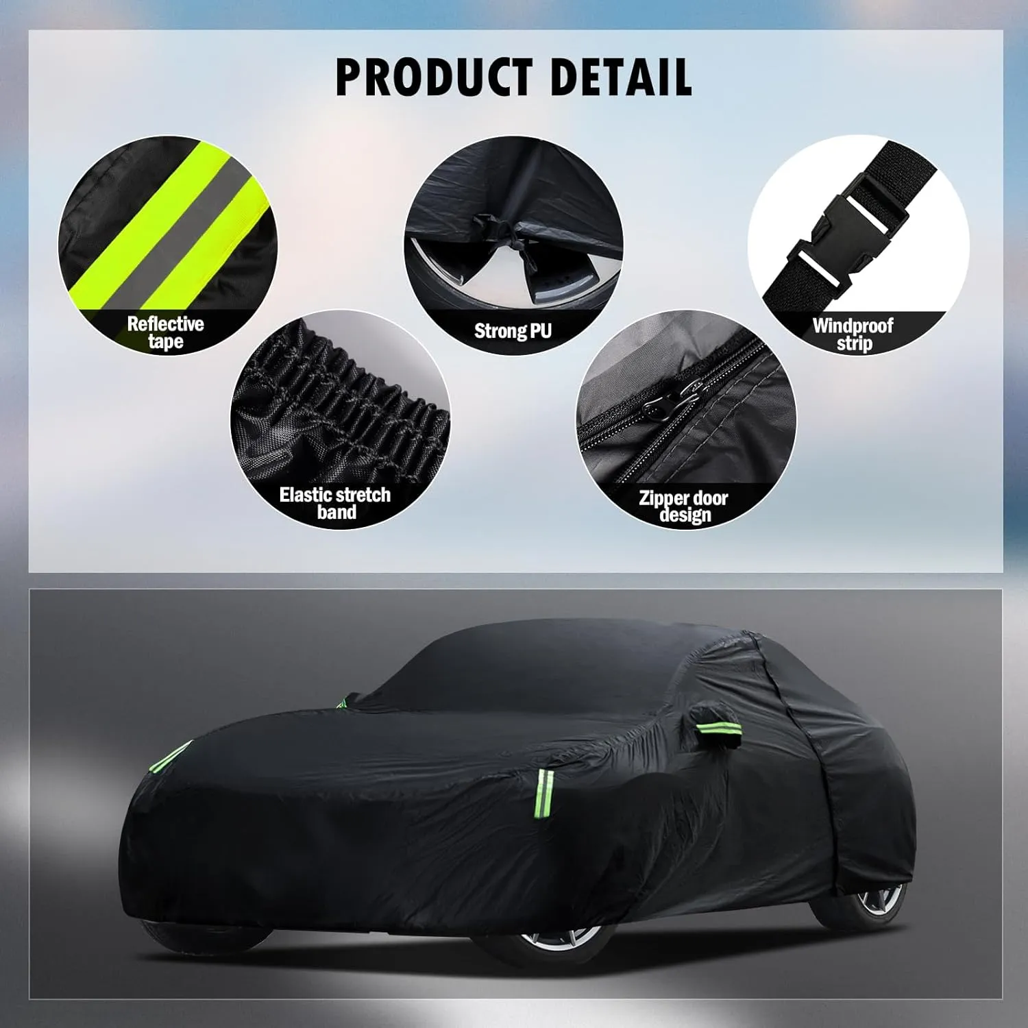 Car Cover Custom Fit for Mazda MX-5 Miata (1989-2025), Waterproof All Weather for Automobiles Full Exterior Cover Sun Rain Snow Protector with Door Zipper