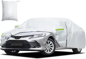 Car Cover Custom Fit for Toyota Camry 1996-2025, for Honda Accord 2001-2025, Waterproof All Weather for Automobiles Full Exterior Cover Rain Sun UV Protection with Door Zipper