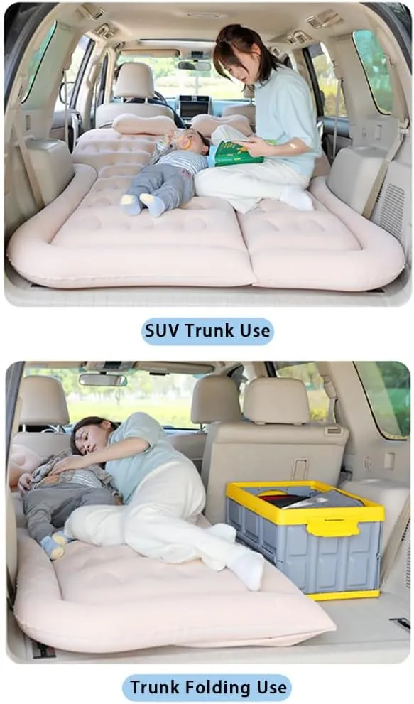 Car Inflatable Air Mattress for Audi RS 4 Salon 2005 2006 2007 2008 2009 Portable Boot Air Mattress Cushion Outdoor Travel Camping Sleeping Gear Accessories,Beige