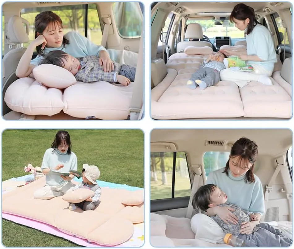 Car Inflatable Air Mattress for Audi RS 4 Salon 2005 2006 2007 2008 2009 Portable Boot Air Mattress Cushion Outdoor Travel Camping Sleeping Gear Accessories,Beige