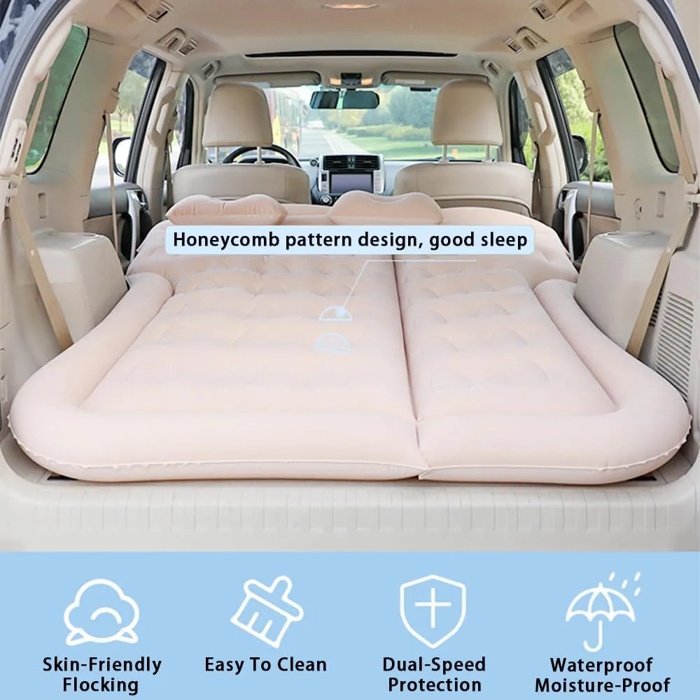 Car Inflatable Air Mattress for Audi RS 4 Salon 2005 2006 2007 2008 2009 Portable Boot Air Mattress Cushion Outdoor Travel Camping Sleeping Gear Accessories,Beige