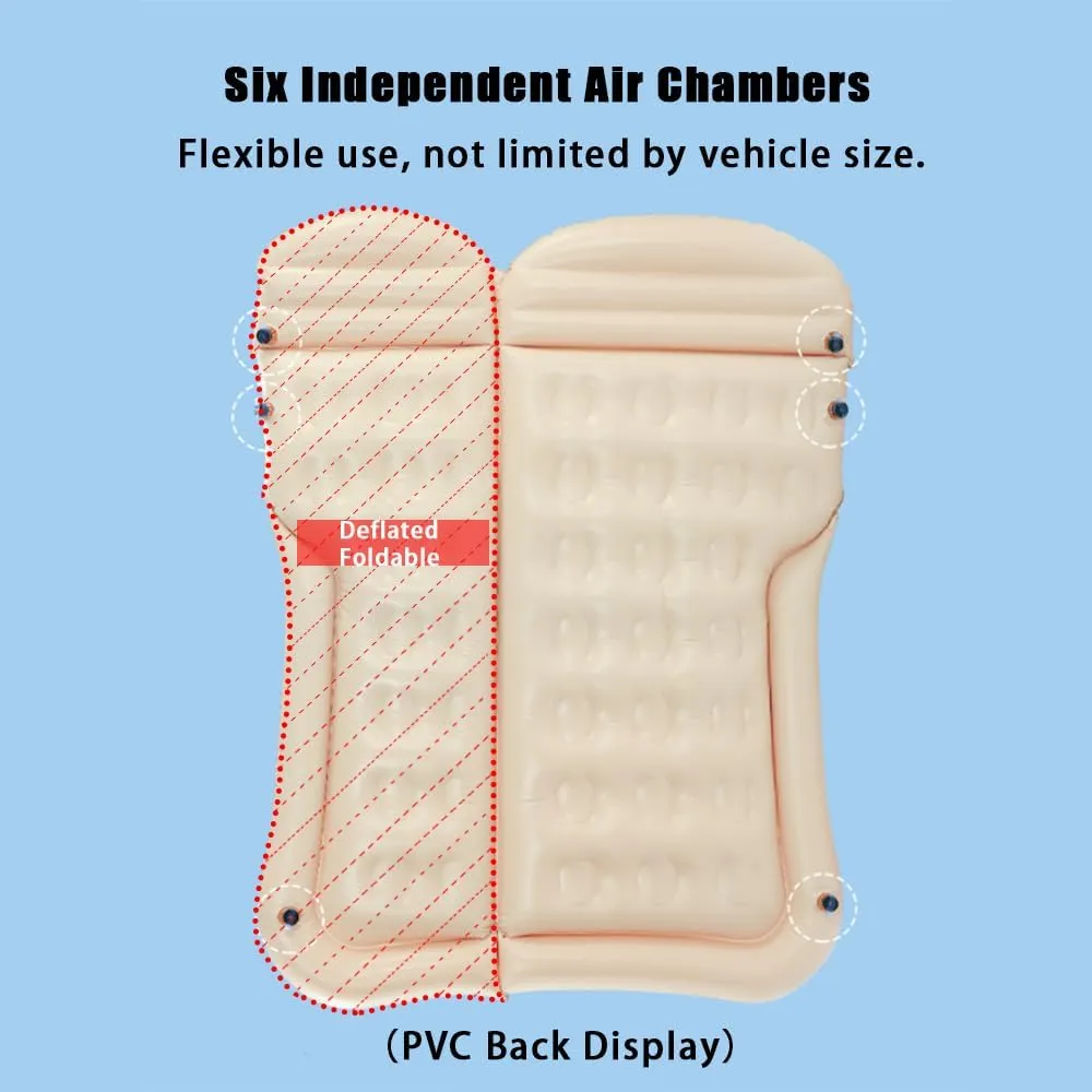 Car Inflatable Air Mattress for Audi RS 4 Salon 2005 2006 2007 2008 2009 Portable Boot Air Mattress Cushion Outdoor Travel Camping Sleeping Gear Accessories,Beige