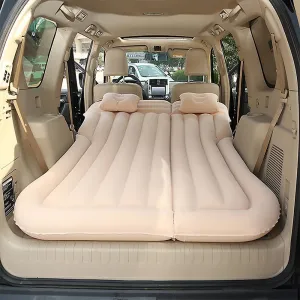 Car Inflatable Mattress for Land Rover Range Rover Sport 2014-2019 2020 2021 2022 Rear Trunk Air Cushion Camping Travel Folding Self Inflating Sleeping Pad Back Seat Air Mattresses,Beige