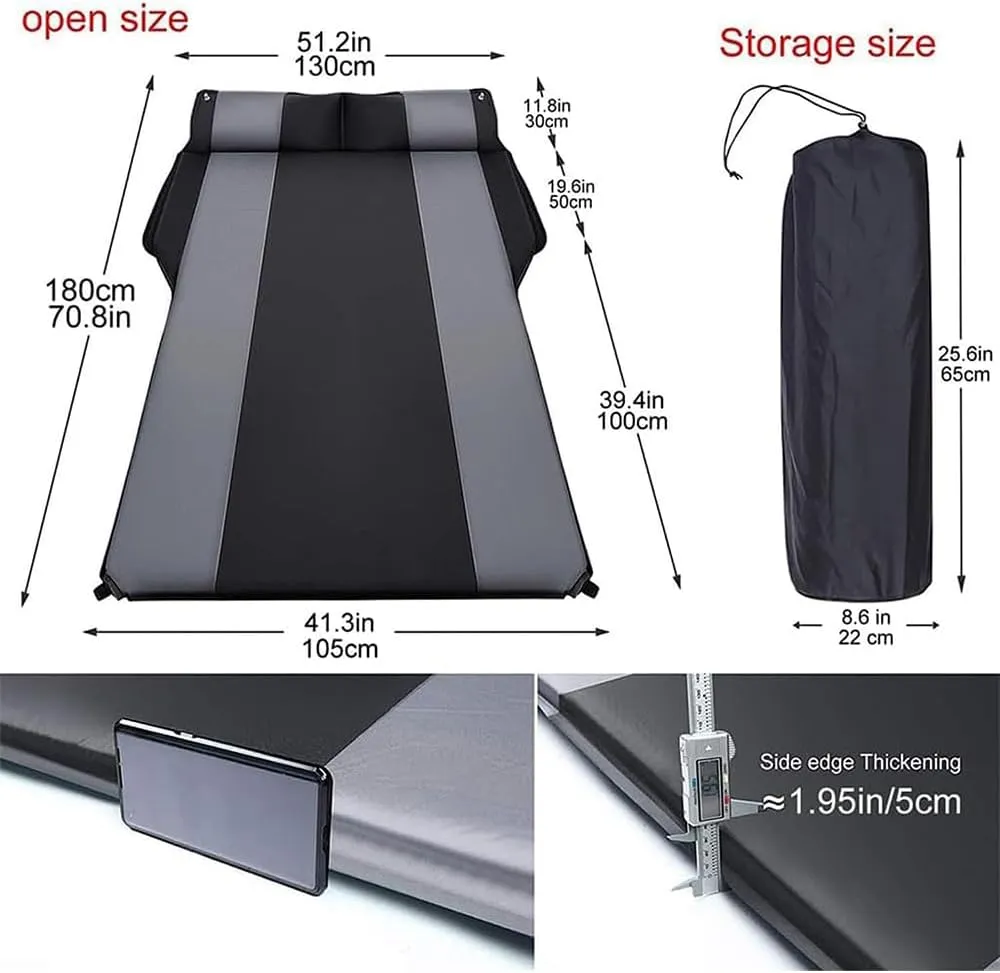 Car Inflatable Mattress for Mini Cooper 3 Door 2014-2019 2020 2021 2022 2023 2024 Self Inflating Sleeping Pad Thickened Air Bed Cushion Camping Travel Mattress Multifunctional,Red