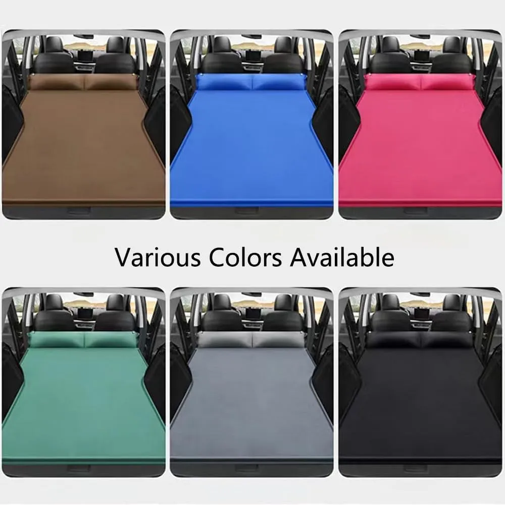 Car Inflatable Mattress for Tesla Model-S 2014-2015, Thickened Bed Cushion Camping Travel Sleeping Gear Back Seat Portable Air Pillow Inflator,Grey, normal