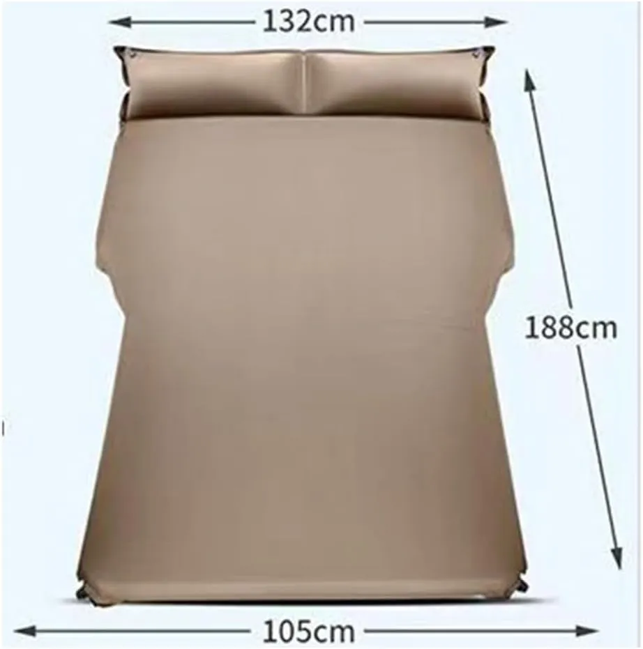 Car Inflatable Mattress for Tesla Model-S 2014-2015, Thickened Bed Cushion Camping Travel Sleeping Gear Back Seat Portable Air Pillow Inflator,Grey, normal
