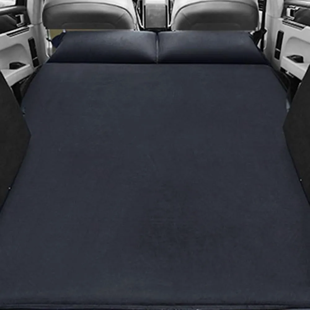 Car Inflatable Mattress for Volkswagen Atlas 7 Seats 2018 2019 2020 2021 2022 2023 2024 Portable Flocking Air Mattress Camping Travel Mattress Auto Accessories,Black