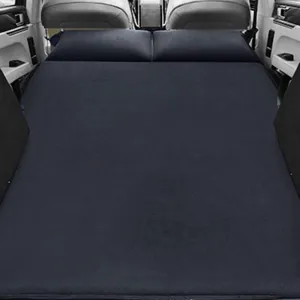 Car Inflatable Mattress for Volkswagen Atlas 7 Seats 2018 2019 2020 2021 2022 2023 2024 Portable Flocking Air Mattress Camping Travel Mattress Auto Accessories,Black