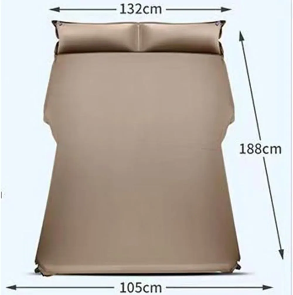 Car Inflatable Mattress for Volkswagen Atlas 7 Seats 2018 2019 2020 2021 2022 2023 2024 Portable Flocking Air Mattress Camping Travel Mattress Auto Accessories,Black