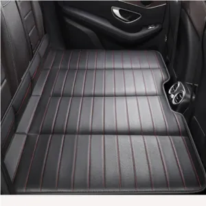Car Mattress Back Seat Bed for Nissan Frontier SV Pro 4X 2022-2025 Foldable No Inflation Required Thickened Universal Car Camping Mattress Portable Travel All Seasons,Black-red