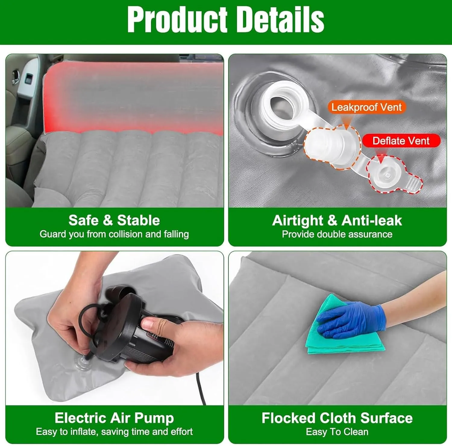 Car Travel Mattress for Chevrolet Statesman Veritas Rezzo Equinox G2X Trailblazer,Portable Air Pillow Inflator,Rear Trunk Air Mattress,Thickened Bed Cushion for Camping Travel,D
