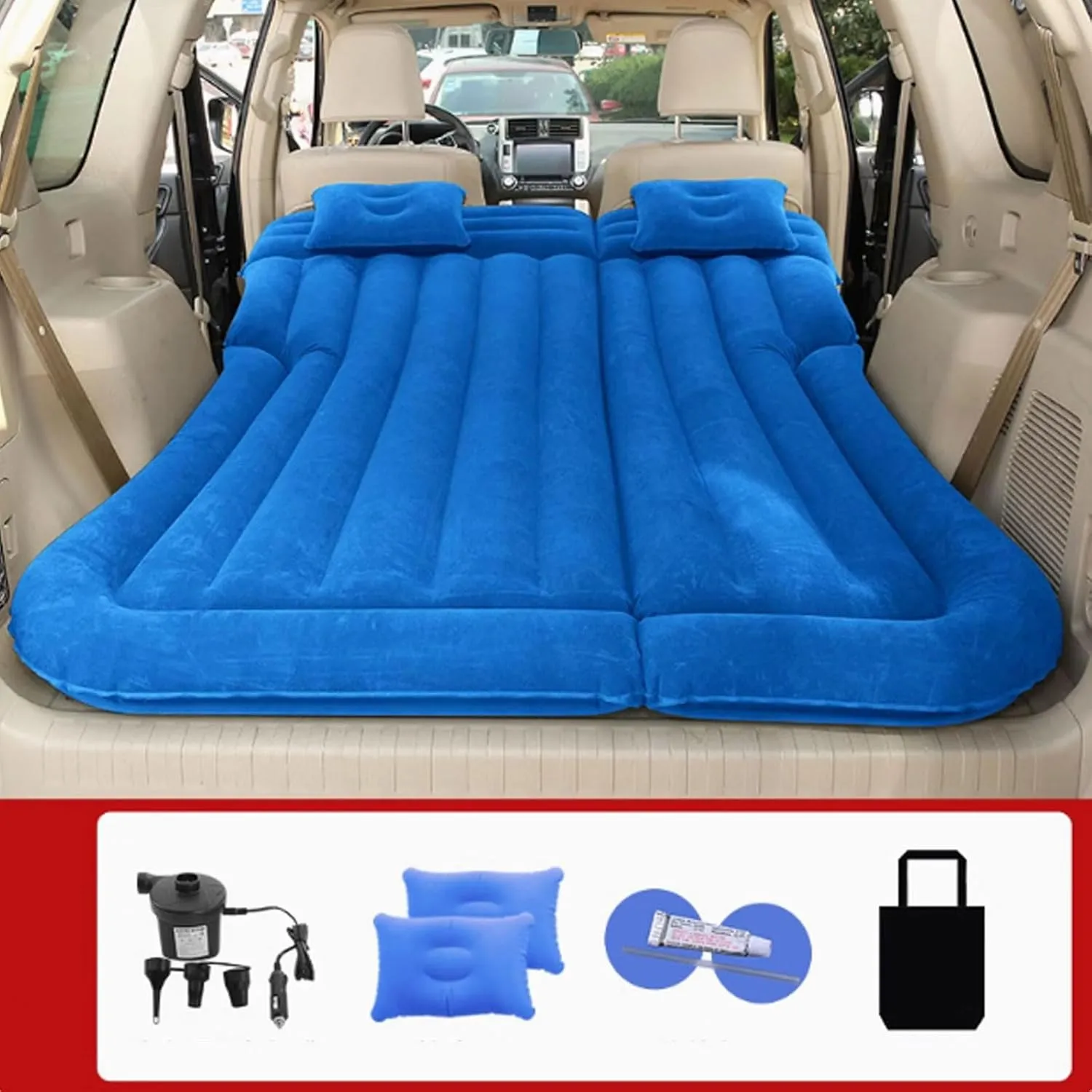 Car Travel Mattress for Chevrolet Statesman Veritas Rezzo Equinox G2X Trailblazer,Portable Air Pillow Inflator,Rear Trunk Air Mattress,Thickened Bed Cushion for Camping Travel,D