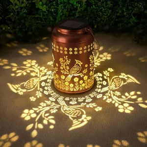 Cardinal Solar Lanterns Outdoor Waterproof Garden Decor Gifts for Women Mom Grandma Cardinal Hanging Solar Lights Christmas gifts Metal Bird Decorative Lantern for Yard, Patio, Lawn,Pathway, Landscape
