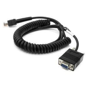 CBA-RF2-C09ZAR RS232 Cable, DB9 Female Connector, for Zebra LI3608 LI3678 DS3600-KD DS3608 DS3678 Barcode Scanner, Power Pin 9, 9ft (2.8m) Coiled