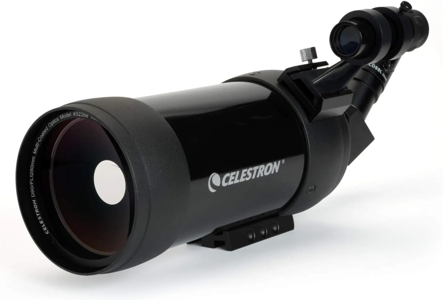 Celestron 52268 Mak 90mm Angled Spotting Scope – Maksutov Spotting Scope – Great for Long Range Viewing – 39x Magnification with 32mm Eyepiece – Multi-Coated Optics – Rubber Armored