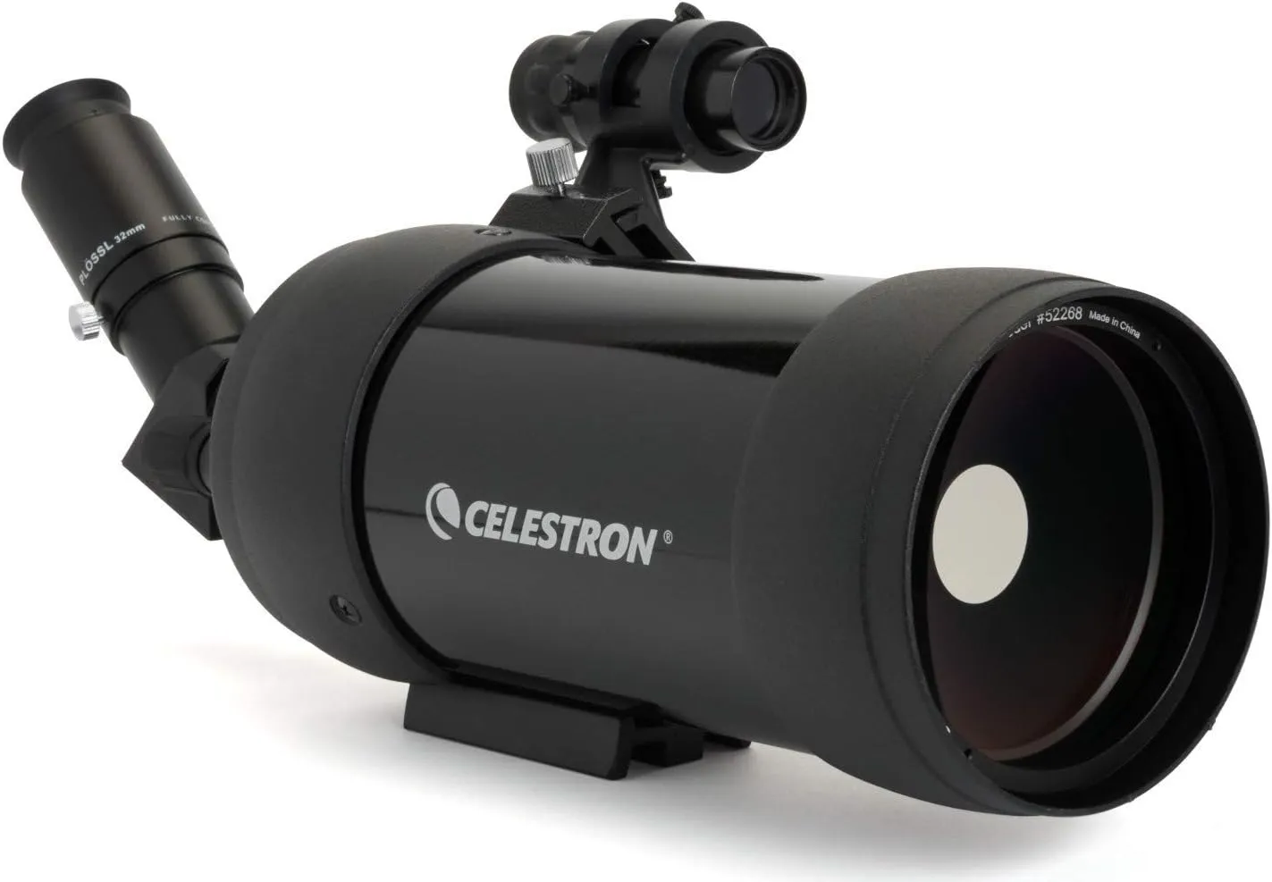 Celestron 52268 Mak 90mm Angled Spotting Scope – Maksutov Spotting Scope – Great for Long Range Viewing – 39x Magnification with 32mm Eyepiece – Multi-Coated Optics – Rubber Armored