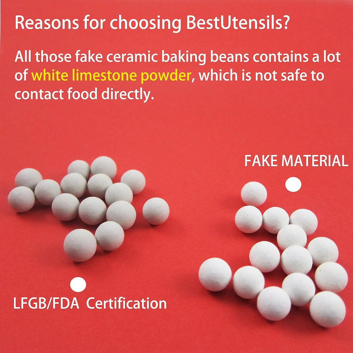 Ceramic Baking Beans Pie Baking Beads Pie Weights with Storage Bag Food Grade Ceramic Baking Tools (1 Pound)