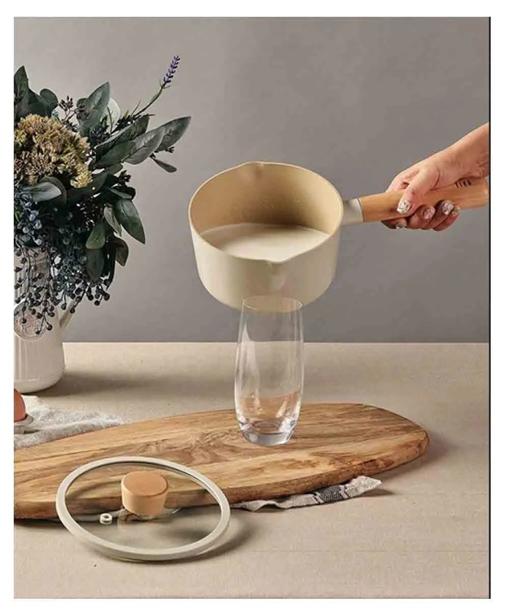 Ceramic Compliance-certified Aluminum Color White 16cm Affordable Milk and Fika Pan Neoflam